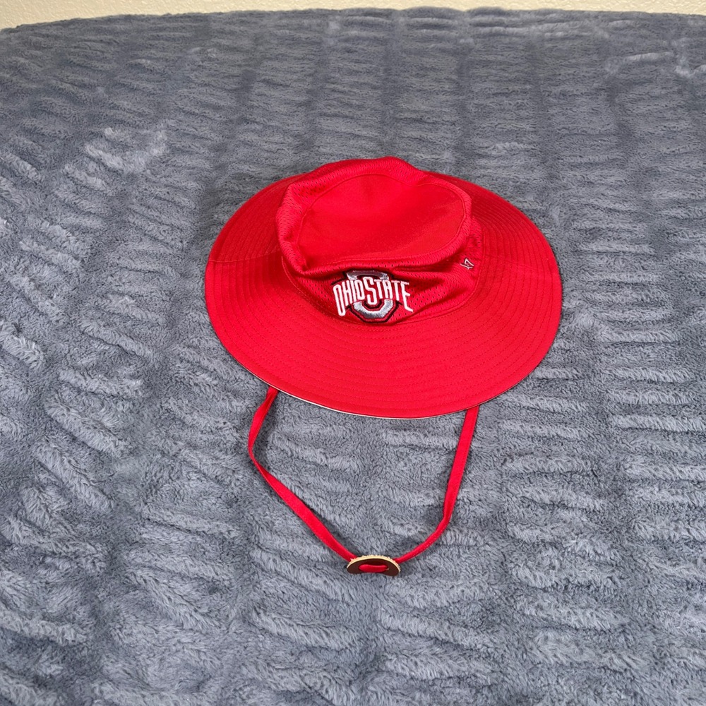 '47 Brand Ohio State Buckeyes Red Mesh Boonie Bucket Hat OSFA Adjustable Strap